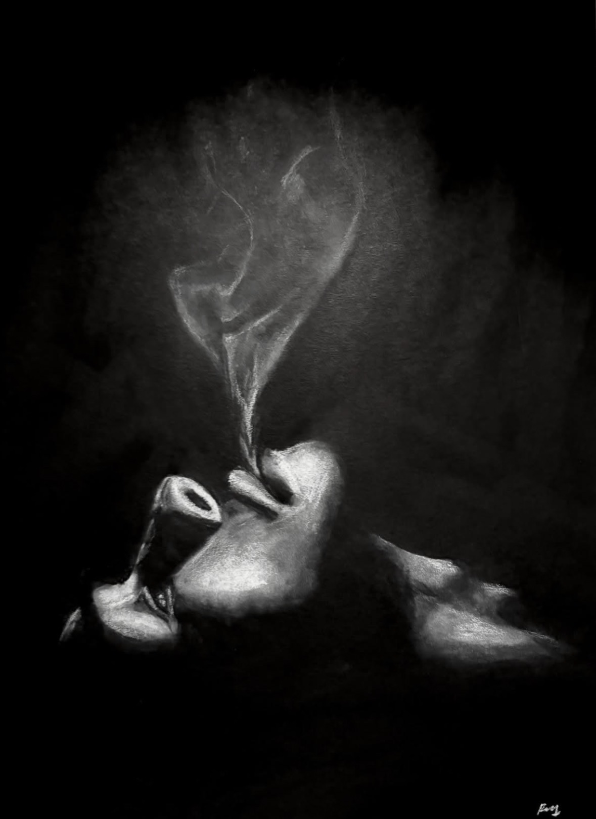 smoke without mirrors charcoal study